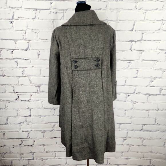 CAbi Coat Womans 8 Gray Wool Tweed Shakespeare Swing Professional corpcore - Picture 2 of 8
